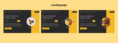 Food app landing page branding design food landing page food web page graphic design landing page ui ui design ux website design