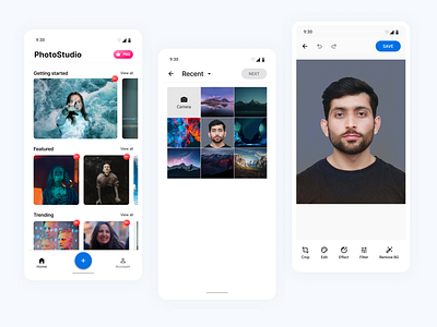 Photo Editor Mobile App app app design clean design design editor minmalistic mobile app modern photo photoapp photoedit trending ui ux