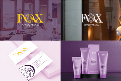 Logo for beauty studio "FOX" beauty branding care graphic design illustration logo