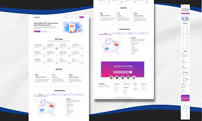 PDF tools website design design ui user interface ux