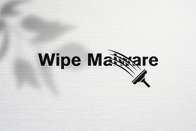 Wipe Malware (Antivirus) brand identity logo