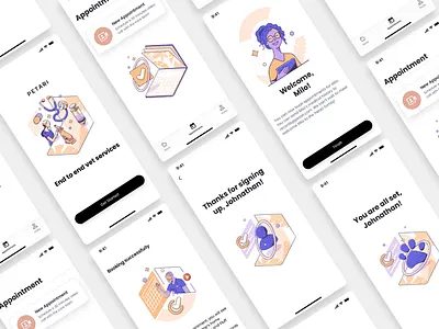 Petari Illustration System branding illustration system texture