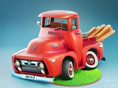 Redish 3d b3d car stylized