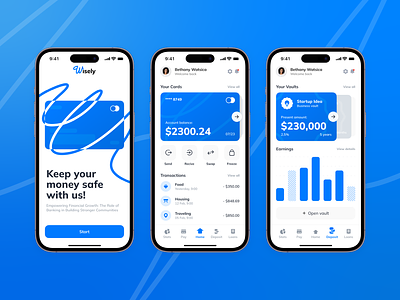 Wisely • Mobile UI Design appdesign banking banking app designinspiration finance finance app mobiledesign ui uiinspiration userinterface