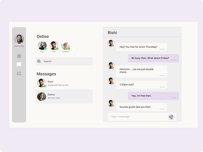 Daily UI Challenge 013- Direct Messaging 013 dailyui desktop direct messaging dribbble ui