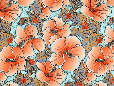 Hibiscus seamless vector pattern fabric fabric pattern floral background floral fabric floral pattern floral seamless graphic design hibiscus illustration hibiscus pattern instant download labels design packaging design seamless pattern textile pattern textile seamless tropical flowers vector clipart vector illustrations vector seamless wrapping paper