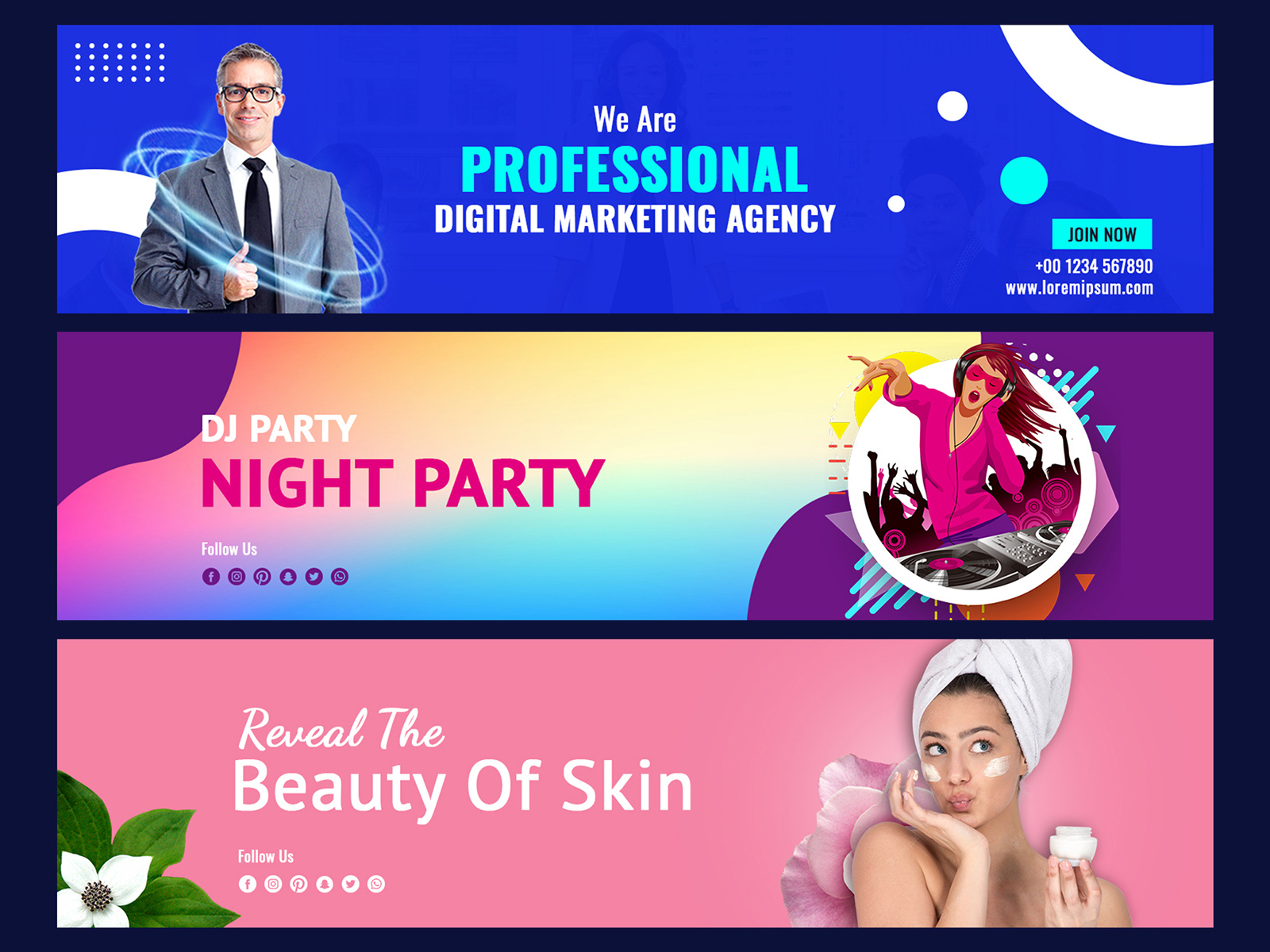 LinkedIn Cover | Social Media Cover Design | Youtube Cover Arts by