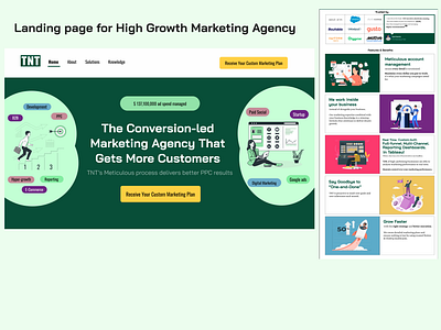 Marketing Agency Landing Page Design branding content design landing page landing page design marketing ui website