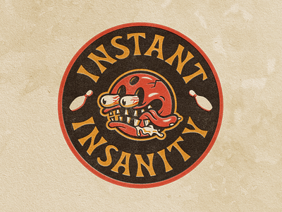 Instant Insanity Bowling bowling bowling alley bowling ball branding design ed roth funky graphic design identity illustration logo rat fink retro vector