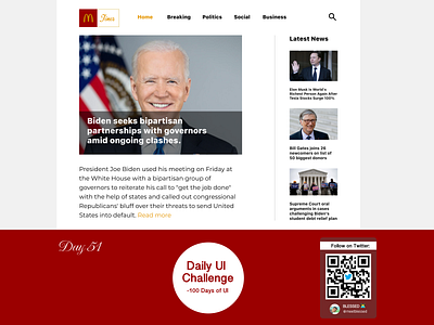 Day 51 Task: Create a Press Page. #DailyUI blog design figma inspiration press ui