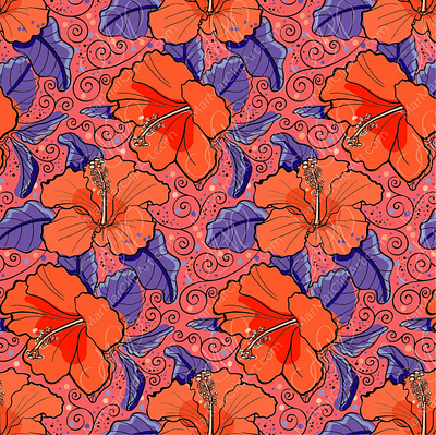 Floral seamless patterns Hibiscus fabric fabric pattern floral illustration floral pattern floral seamless floral textile graphic design hibiscus hibiscus flowers hibiscus illustration hibiscus pattern instant download labels design packaging design seamless textile seamless pattern tropical flowers vector clipart vector illustrations vector seamless