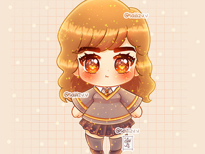 Hermione-Granger by sailizv.v adorable adorable lovely artwork concept creative cute art design digitalart illustration