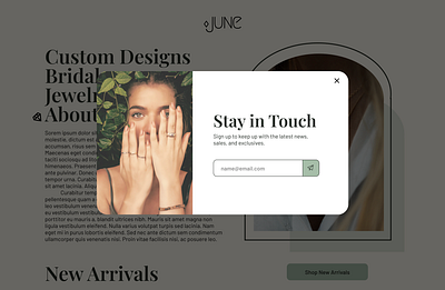 DailyUX Day 26 : Subscribe. dailyui design jewelry popup subscribe ui uidesign ux web website