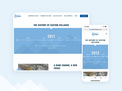 Custom Collagen :: Company Timeline interactive
