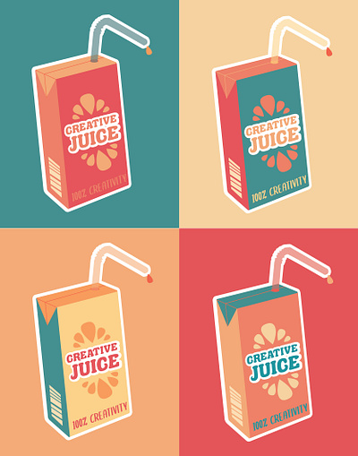 Creative Juice Illustration adobe illustrator color cubes color palettes contrasting color design doodle graphic design illustration vector