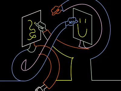 Drink and Draw design hands ill illustration paper pencil people rainbow sydney goldstein vector