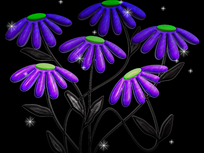 Digital Flowers 3d flowers grow growth icon illustration sydney goldstein