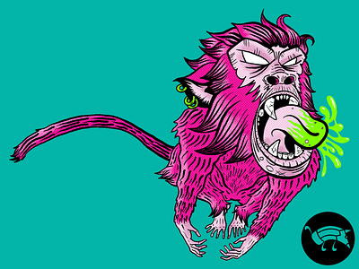 Mad Monkey affinity angry character character design comic fury graffiti halftones illustration mad monkey pencildog street art