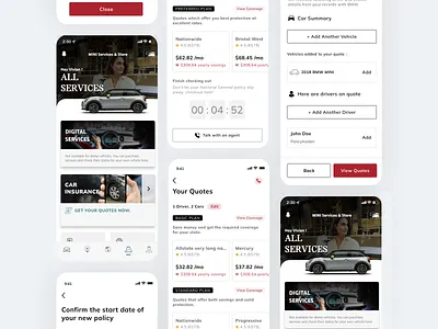 BMW MINI - Insurance Integration design ui ux