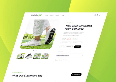 Product Page Design branding design golf graphic design logo ui ux web design website
