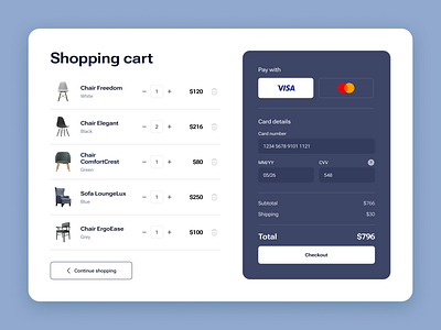 Daily UI #002 - Credit Card Checkout checkout design figma payment photoshop ui ui des ui design we web design