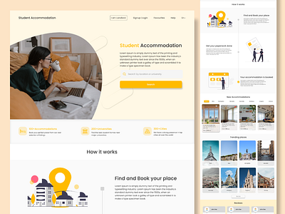 Student Accommodation accommodation app animation branding design graphic design ui ux vector web app