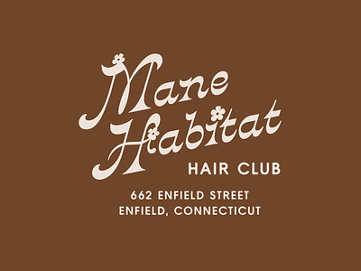Mane Habitat 70s club design graphic graphic design hair studio illustration mane habitat matchbox typography