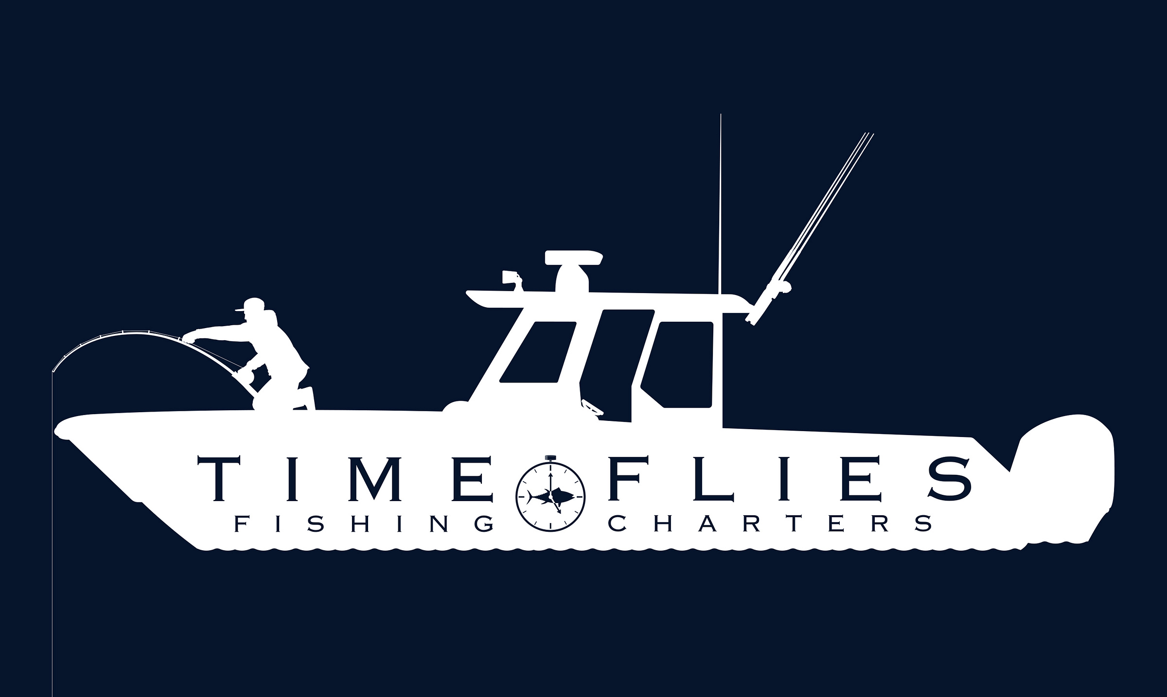 Time Flies Logo for Capn Jack Patrican of NatGeo's "Wicked Tuna" by