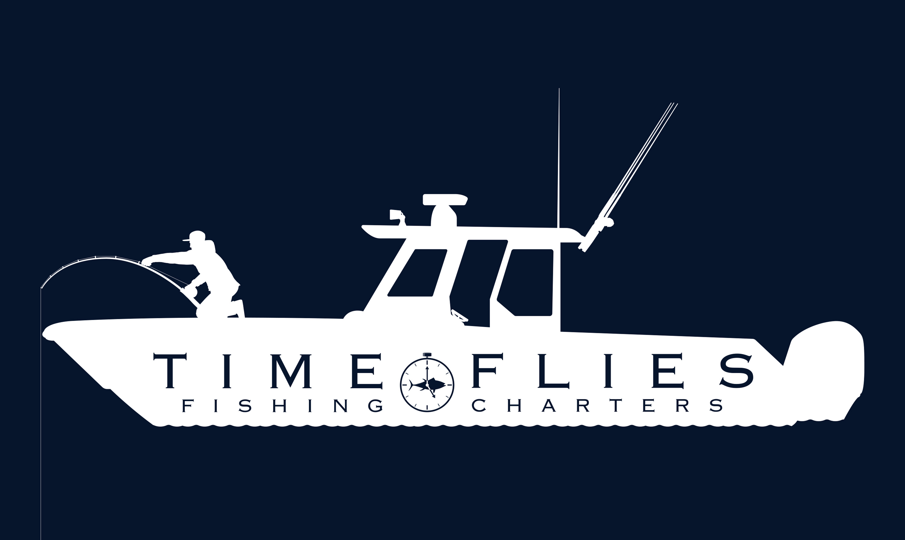 Time Flies Logo for Capn Jack Patrican of NatGeo's "Wicked Tuna" by