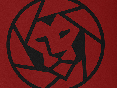 VSM animal branding camera lion logo rokac shutter symbol