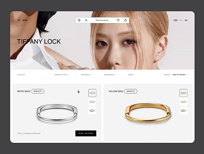 Tiffany & Co Website - Product Page animation branding concept design ecommerce figma prototype interface mobile motion motion graphics product product page tiffany website ui user experience user interface ux web web design web interaction