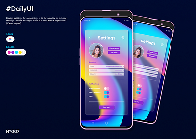 Daily UI Nº 006 dailyui dailyuichallenge figma graphic design settings ui