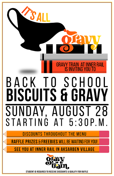 Back to School Night at Gravy Train branding design graphic design typography
