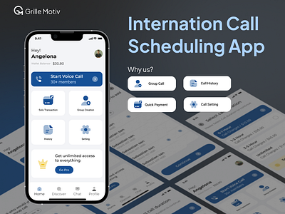App Design : International Call Schedule app design ui user ux web