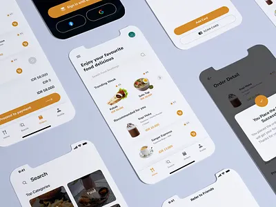 Coffee Shop - Mobile App app clean coffee shop design system mobile apps design modern ui ui kit uiux user flow ux uxui web design