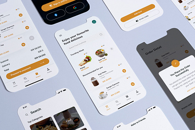 Coffee Shop - Mobile App app clean coffee shop design system mobile apps design modern ui ui kit uiux user flow ux uxui web design