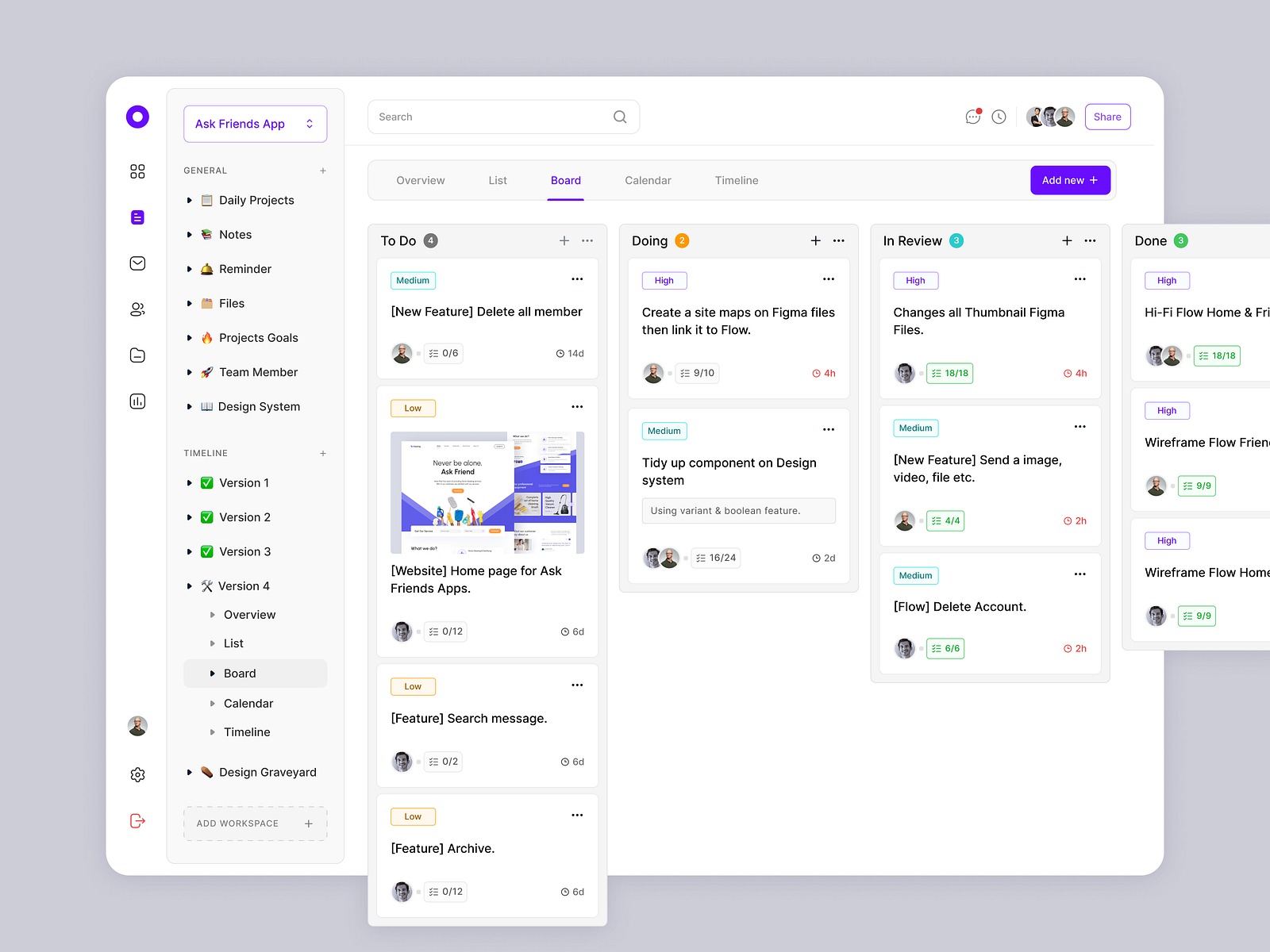 Project Management Dashboard by Latiful Fajar for 10am Studio on Dribbble