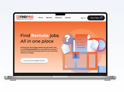 On-Demand platform: Landing page design