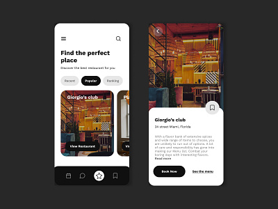 Restaurant app design desingn ui ux