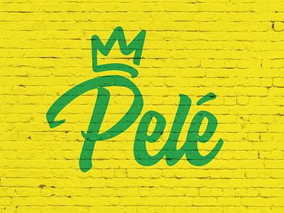 Rei Pelé - Logotype brasil brazil calligraphy football futbol futebol graffiti king lettering logo logo design logotype pele pelé soccer street art typography wordmark