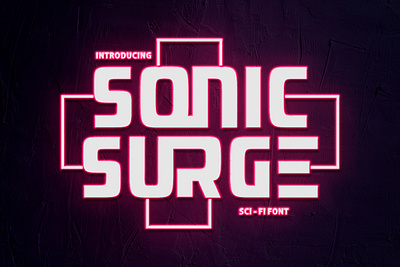 Free Scifi Font – Sonic Surge branding font
