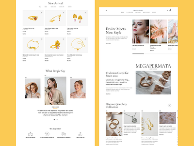 Jewelry Ecommerce UI Template bracelet brooches design diamond earrings gems gold jewellery landing page necklace pearls pendant product rings shop store ui design web design web page website