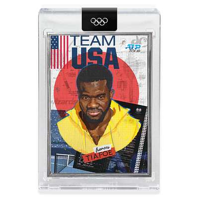 Frances Tiafoe - Team USA Card atp tennis big foe collectible frances tiafoe illustration sports card team usa