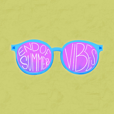 Summer Vibes art artist graphic design handdrawn type handlettering illustration lettering procreate summer summer 2023 sunglasses typography