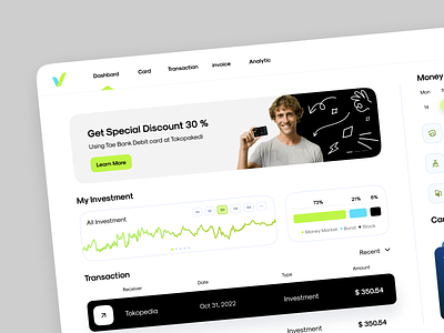 Vbold - Finance Dahsboard activity bank app banking card clean dashboard design finance fintech investment minimalist money personal finance ui ux