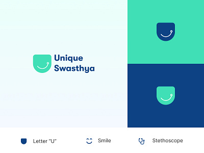 Unique Swasthya Logo branding design graphic design illustration logo logo design logodesign ui design userinterfacedesign vector