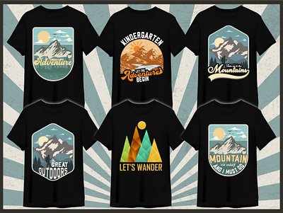 Mountain t-shirt | Adventure T-shirt | Outdoor t-shirt 3d branding classic custom custom t shirt design funny funny adventure funny t shirt graphic design shirt typography vector