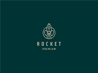 Rocket line art logo 3d animation app branding business design graphic design illustration logo rocket line art logo ui