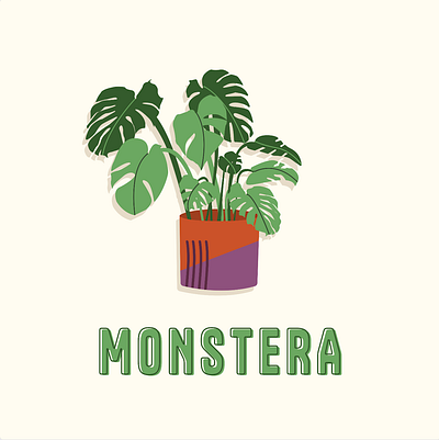 Monstera Madness art artist design floral graphic design houseplant illustration illustrator monstera plant plants vector vector art