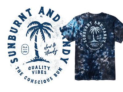 Sunburnt & Sandy apparel design beachy florida nhammonddesign nick hammond nick hammond design palm tree sunburnt sandy sustainable apparel the conscious bum